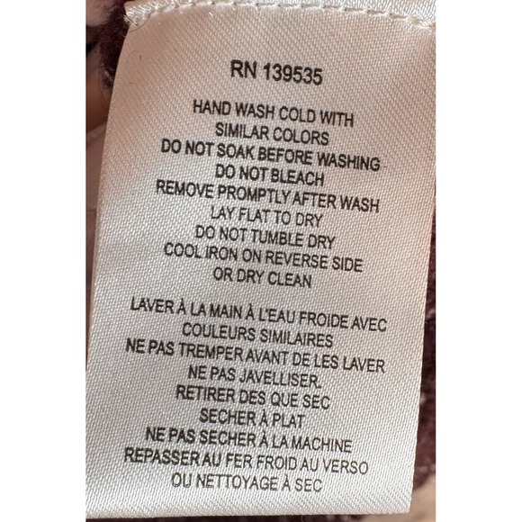 Grayers Sweater Men's Small Maroon Heather Yak Cotton Blend Crewneck Cabincore - Picture 7 of 9